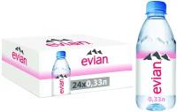 Вода минеральная Evian негазированная, ПЭТ, 24 шт. по 0.33 л
