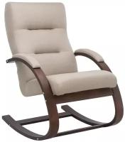 Кресло-качалка Leset Милано, 68.5 x 80 см, обивка: текстиль, цвет: орех текстура, ткань малмо 05