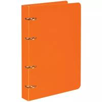 Тетрадь на кольцах со сменным блоком для учебы А5 (160х215 мм), 80 л., пластиковая обложка, клетка, Brauberg, Оранжевый