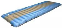 Матрас кемпинговый надувной "следопыт" с насосом, 190x60x12 cм, цв. голубой/серый PF-KS-12