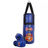 Набор для бокса Jabb JE-3060, детский, груша и перчатки, цвет: синий