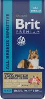 Сухой корм Brit Premium Dog Sensitive с ягненком и индейкой для собак всех пород с чувствительным пищеварением 15кг