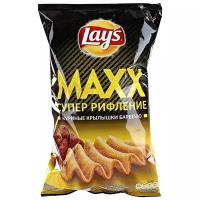Чипсы Lay's Maxx картофельные Куриные крылышки барбекю рифленые