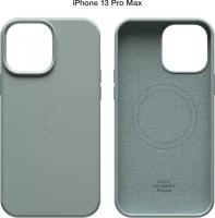 Силиконовый чехол Commo Shield для iPhone 13 Pro Max с Magsafe, Серозелёный