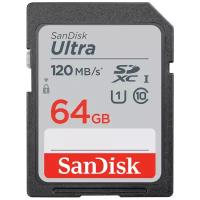 Карта памяти SanDisk Ultra SDXC Class 10 UHS-I 120MB/s 64GB