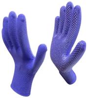 Перчатки рабочие Master-Pro микротач синий, нейлоновые с ПВХ покрытием, 1 пара