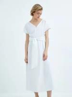 Zarina Платье на запах, цвет Белый, размер S (RU 44)