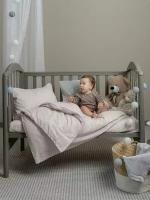 Комплект постельного белья Детский в кроватку Галтекс Клеточка бежевый