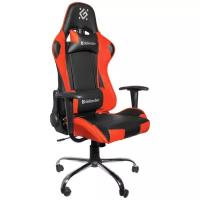 Компьютерное кресло Defender Azgard игровое, обивка: искусственная кожа, цвет: черный/красный