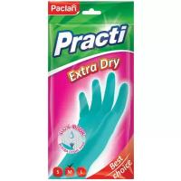 Перчатки Paclan Practi Extra Dry, 1 пара, размер M, цвет синий