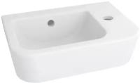 Рукомойник, маленькая раковина для туалета Lavinia Boho One 33310001R: подвесной умывальник 37 см с креплением, белый. Отверстие под смеситель справа