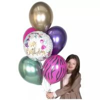 Набор воздушных шаров «С днем рождения. Феи и цветы»