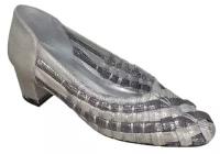 Туфли Juan Maestre женские (арт 7227 Испания) плетенные серебристые из натуральной кожи