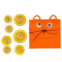 Кошелек с монетами Котик, SmileDecor (игровой набор из фетра, Ф021)
