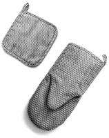 Набор прихваток для кухни, текстиль, хлопок/пэ (прихватка + рукавица-прихватка), 1 комплект