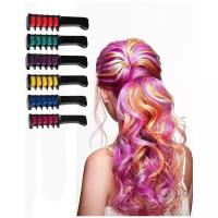 Мелки для волос разноцветные 6 цветов в комплекте