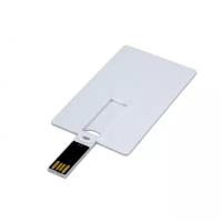 Флешка для нанесения логотипа в виде пластиковой карты с откидным механизмом (8 Гб / GB USB 2.0 Белый/White Card4 Flash drive VF-801С3)