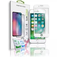 Защитное стекло LuxCase для iPhone 6 Plus 5.5", на Айфон 6 Плюс 5.5", 2.5D, Полноклеевое Белая рамка 0,33 мм
