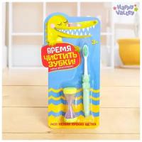 Зубная щётка с песочными часами «Время чистить зубки» цвета микс
