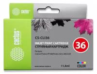 Картридж струйный Cactus CS-CLI36 для Canon Pixma 260, 250 стр, цветной