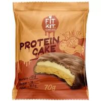 Протеиновое печенье FIT KIT Protein Cake - 70 грамм, арахисовая паста