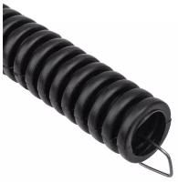 Труба гофрированная из ПНД, с зондом, черная, Ø20 мм, (бухта 50 м/уп.) REXANT
