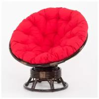 Кресло-качалка Papasan VINOTTI Цвет: коньяк, красная подушка