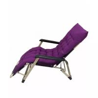 Раскладушка, лежанка, кресло-кровать с матрасом ICON, 178х52х38 см, фиолетовая