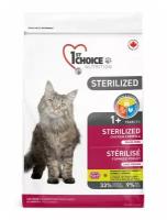 1ST CHOICE Для стерилизованных взрослых кошек Sterilized с курицей и бататом (2,4 кг)