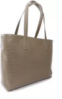 Женская кожаная сумка Elborso. Шопер SOFIA из натуральной кожи. Бежевый. E21-90