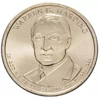 Памятная монета 1 доллар Уоррен Гардинг. Президенты США. США, 2014 г. в. Состояние UNC (из мешка)
