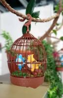 Птички в клетке игрушка поющая/ Интерактивная птичка на батарейках/ Клетка с птицами музыкальная