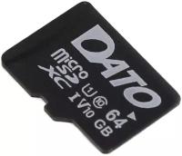 Карта памяти DATO microSDXC 64 ГБ Class 10, V10, UHS-I U1, R/W 80/10 МБ/с