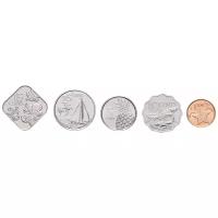 Монета Банк Багамских островов Набор из 5 монет 2015-2018 года (1, 5, 10, 15, 25 центов)