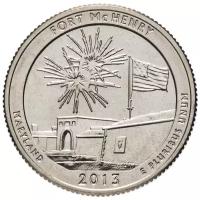 Монета Банк США Национальный памятник Форт Мак-Генри (19-й парк), 25 центов 2013 года