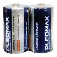 Батарейка солевая Pleomax Super Heavy Duty, 6F22-1S, 9В, крона, спайка, 1 шт