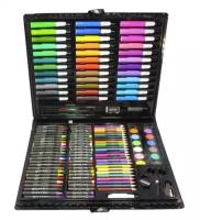 Набор для рисования 150 предметов в чемоданчике, цвет микс / Фломастеры, краски, цветные карандаши / Подарочный набор для творчества для девочек, мальчиков, подарок
