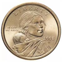 Монета Банк США 1 доллар Сакагавеи 2003 года
