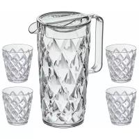 Набор Koziol Crystal кувшин и 4 стакана 5 предметов