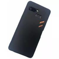 Чехол панель накладка MyPads для Asus ROG Phone ZS600KL с защитными заглушками и защитой боковых кнопок черная