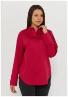Рубашка женская KATHARINA KROSS KK-B-0004V-фуксия, Прямой силуэт / Сlassic fit, цвет Фуксия, размер 56