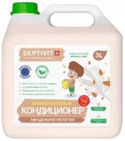 Кондиционер для белья SEPTIVIT Premium / Ополаскиватель для белья / Кондиционер для белья детский, гипоаллергенный / Миндальное молочко, 3 литра
