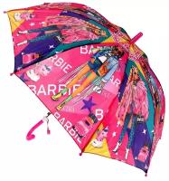 Зонт детский Барби R-45см. ткань, полуавтомат Играем Вместе UM45-BRBXTR