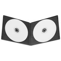 Коробка DVD Box Slim half для 2 дисков, 7мм черная, упаковка 20 штук.