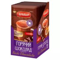 Горячий шоколад в пакетиках Rich Chocolate, Le Select, натуральный, гранулированный, шоубокс 10 сашет по 25 г
