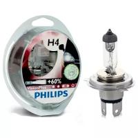 Лампа автомобильная галогенная Philips H4 3250K Vision Plus 12V 60/55W + 60%