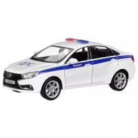 Автомобиль металлический LADA VESTA полиция 1:24 со звуком и светом Цвет Белый автопанорама JB1251151