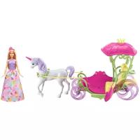 Набор Barbie Конфетная карета и кукла, 29 см, DYX31