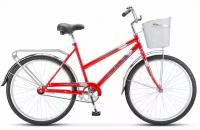 Велосипед Stels Navigator-205 C 26 Z010 рама 19, цвет красный, с корзиной