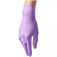 Перчатки смотровые Benovy Nitrile MultiColor текстурированные на пальцах, 50 пар, размер: M, цвет: сиреневый